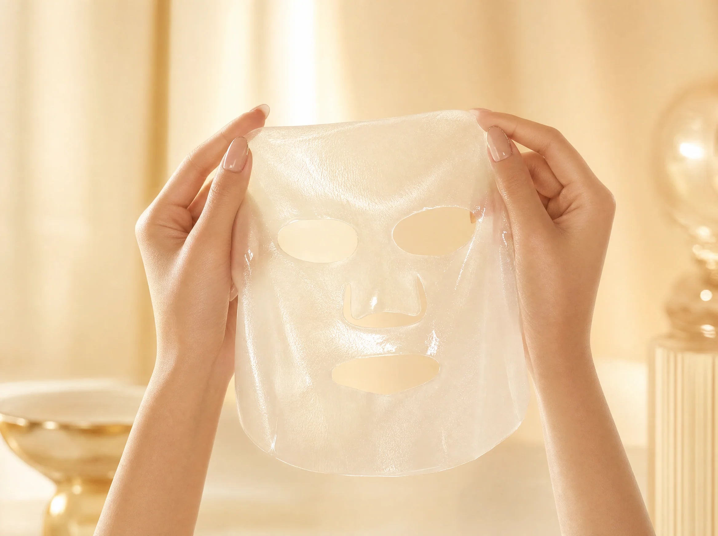 Les deux parties du masque hydrogel Kivo présentées avant la pose